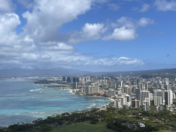 Stadt-Ansicht vom Diamond Head